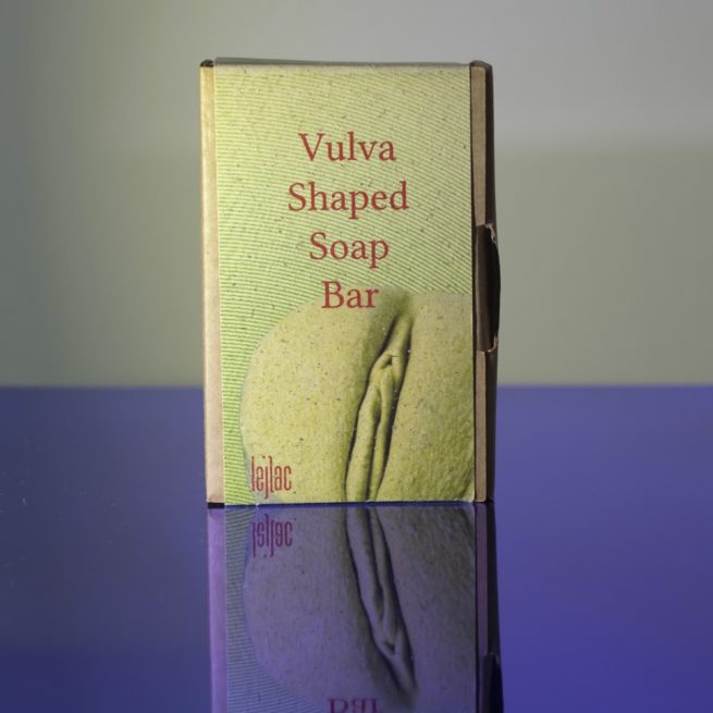 Vulva shaped soap - green